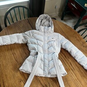 Hollister White Puffer Jacket
